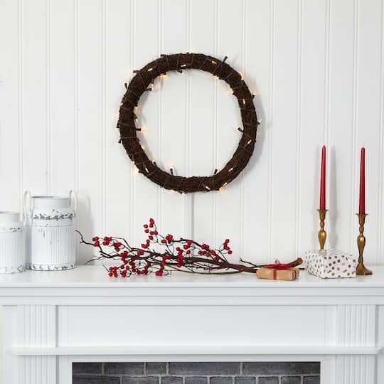 20" LED Vine Wreath